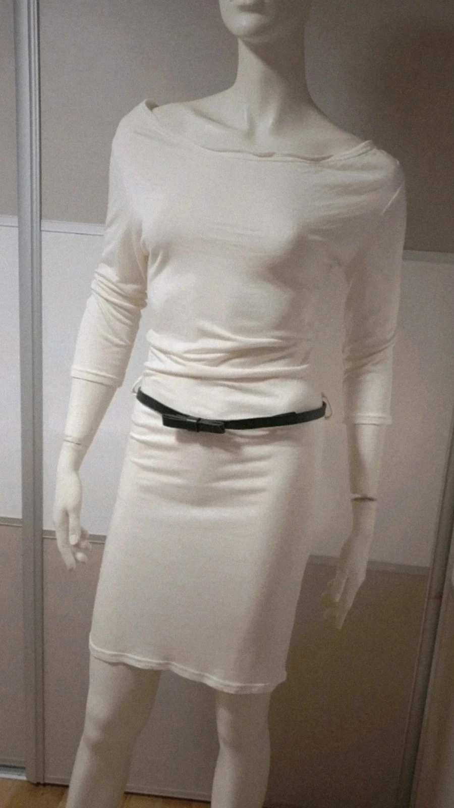 Robe moulante écru 38